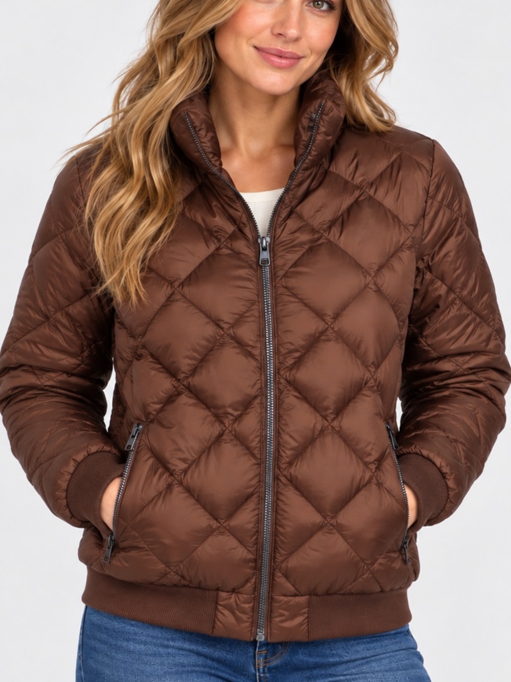 Patagonia brown quilted down filled puffer jacket women’s medium